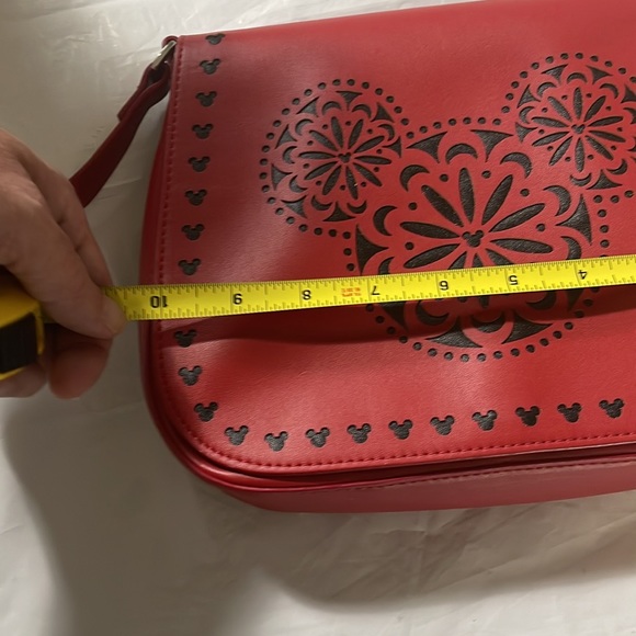 NWOTs Vera Bradley x Disney Parks Red Mickey Mouse Laser Cut Faux Leather Bag - Picture 12 of 15